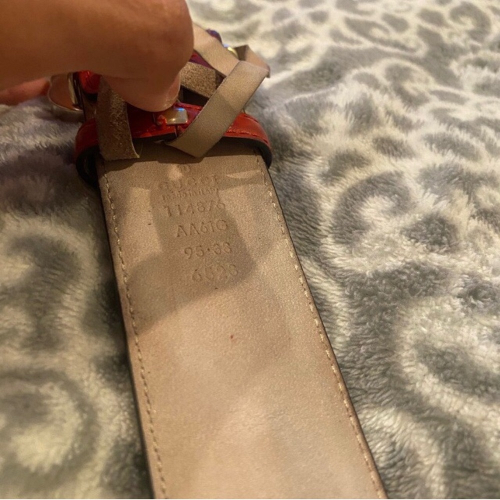 Gucci gg belt red